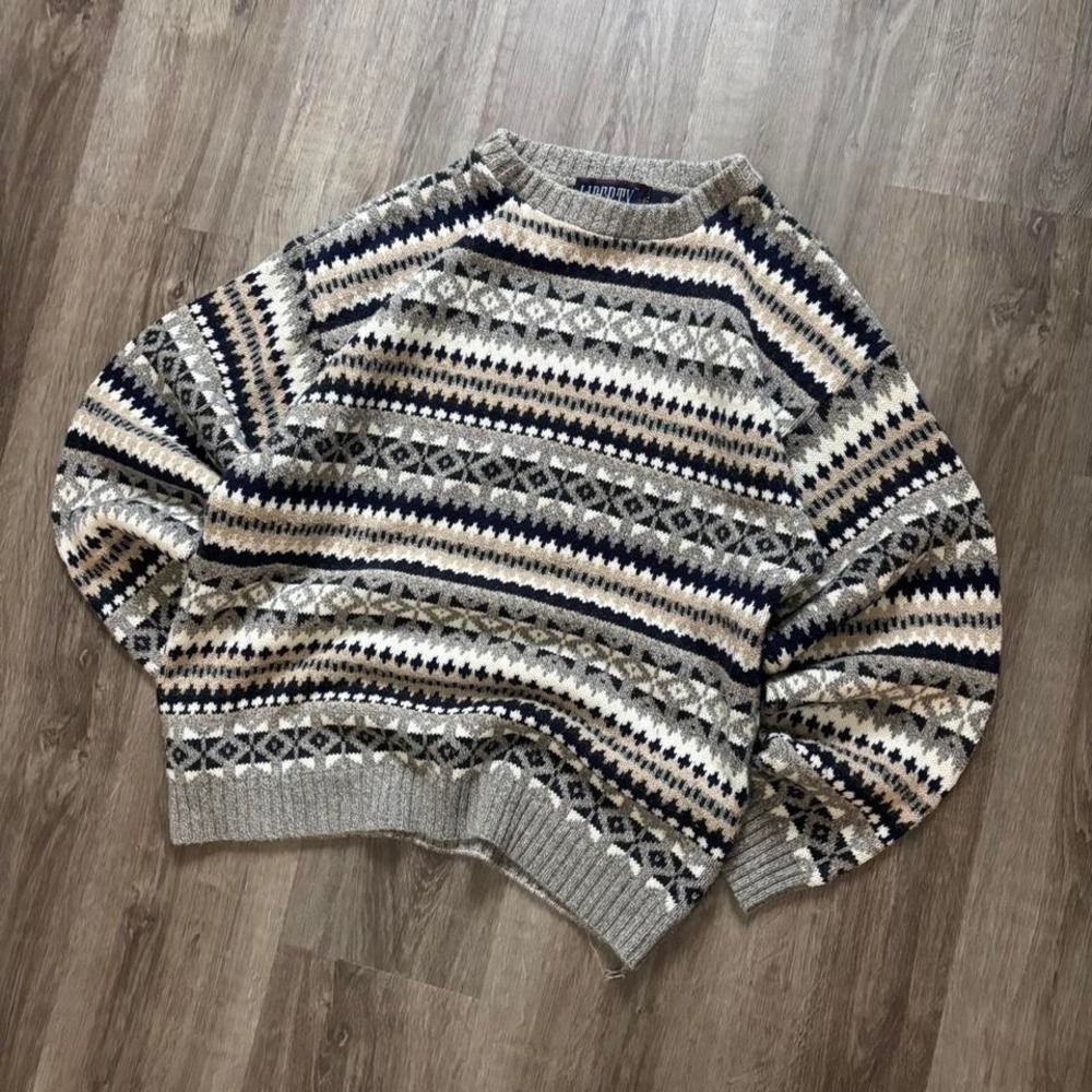 Vintage 90's Liberty Made in USA pattern sweater